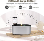 Waterless Diffuser for Essential Oil, Battery Operated Scent Air Aromatherapy Diffuser, Mini Aroma Diffusers with 3 Intermittent Mist Modes, Cycle Start for Home Office Bedroom - Silver