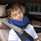 Kids Travel Neck Pillow, Toddler Travel Pillow for Car & Airplane and Head & Chin Support, Comfortably Travel Neck Pillow for Road Trip Sleeping, Gifts for Toddler/Child/Kids (Black & Light Blue)