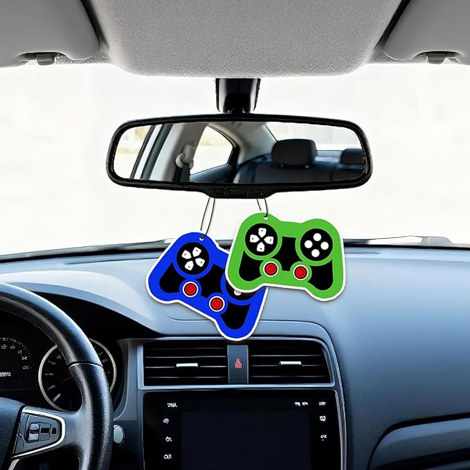 Game Console Car Air Fresheners,5-Pack Cedar Scents Cute Car Accessories,Funny Hanging Ornament Decor for Rearview Mirror,Long-Lasting Fresh Gifts for Women,Girls,Boys