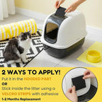 Blyno Lasts Up to 2 Years - Upgraded Universal Odor Eliminator for Hooded Cat Litter Box Deodorizer,Natural Coconut Shell Activated Charcoal, Cat Toilet Odor Eliminator for Automatic Litter Box