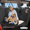 Back Seat Extender for Dogs Truck-Large Space, Blanket Dog Pet Seat Cover Back Seat Holds 400lbs, Backseat Dog Hammock for Crew Cab Trucks F150, RAM1500, Sierra, Tundra, Silverado, Black