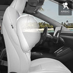 Seat Cover for Tesla Model Y Juniper 2025 2026 Custom Fit Leather Seat Cover Full Set Compatible Airbag Seat Cushion Cover (Model Y Gray-25-26)