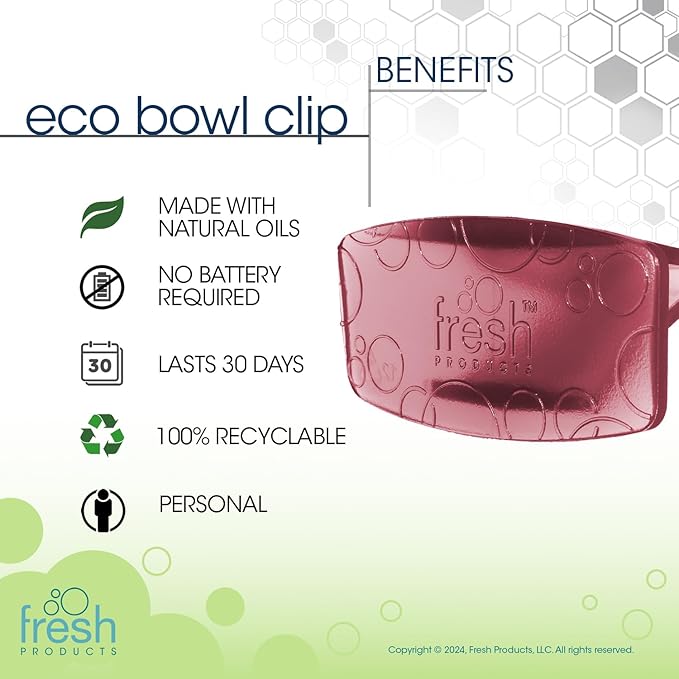 Fresh Products Eco Bowl Clip 2.0 Toilet Bowl Air Freshener, Spiced Apple Scent, 4 Clips