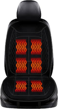 Car Seat Cushions, Car Seat Cover Foldable Portable Seat Cover for Back and Seat Cushions with Bottom Anti Slip Silicon(1 Pack/Black)