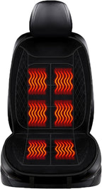 Car Seat Cushions, Car Seat Cover Foldable Portable Seat Cover for Back and Seat Cushions with Bottom Anti Slip Silicon(1 Pack/Black)