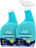 Urine B-Gone, Professional Enzyme Odor Eliminator & Pet Stain Remover, Human, Cat & Dog Urine Cleaner, Effective on Laundry, Carpets & More, Lavender Scent, 32oz, Pack of Two