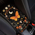 Dreaweet Car Center Console Cover Butterfly Car Accessories for Women Soft Comfy Car Arm Rest Cover Pad Universal Non-Slip Armrest Cover for Car Truck Van