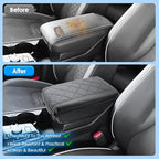 2025 2026 Sportage Console Cover for Kia Sportage (LX/EX/X-Line/SX/SX Prestige/X-Pro/X-Pro Prestige), Waterproof &Cushion Leather Armrest Cover 2026 2025 Sportage Hybrid Accessories - Padded