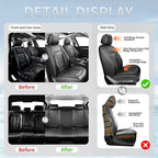 Fit HRV Premium Leather Car Seat Covers Compatible with Honda HRV 2016-2025 2026, Breathable, Wear Resistant, Airbag Compatible, All-Weather Protection & Full Coverage, 2 Front Seat Black