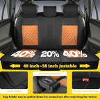 LINGVIDO Car Seat Covers Full Set (5 Seats) - Premium Perforated Nappa Leather, Waterproof Shield, Omni-Adapt Fit SUVs Sedans, Ultimate Family & Pet Protection