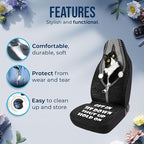 GENANY Tuxedo Cat Car Seat Covers Set of 2, Breathable Front Seat Covers for Truck Sedan SUV, Cat Themed Car Accessories, Cats Gift for Women Men