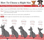 VIVAGLORY Dog Seat Belt Tuffbelt Dog Car Harness, Seatbelt with Clip & Hook for Car Travel, Chew Proof Anti Chew Unchewable Metal Safety Tether Restraint, M, Red
