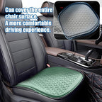 Gel Car Seat Cushion, Non-Slip & Comfortable Automotive Chair Protector Pad for Driving, Breathable Vehicle Interior Mat Cover Accessories, Universal for SUV Sedan Truck (Green)