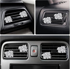 4Pcs Bling Elephant Air Vent Clips,Crystal Car Air Fresheners Vent Clip Cars Diffuser Vent Clip Rhinestone Diamond Elephant Cars Decoration Interior Decor Bling Car Accessories