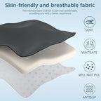 NS YOLO Ergonomic Car Seat Cushion with Comfort Memory Foam Neck Pillow, Car Pillow,Lumbar Support and Big Size Soft Seat Cushion for Driving Seat,Office Chair and Wheel Chair (Black and Pink-3 pcs)