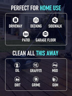 MEKOH 16.5” Pressure Washer Surface Cleaner, Large Lightweight Driveway Pressure Washer Attachment 3600PSI, 4 Caster Wheels, 1/4” Quick Connect, Universal Gas & Electric Power Washer Surface Cleaner