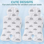 Pinkunn Gel Car Seat Baby Cooling Pad for Summer Breathable Stroller Cooler Pad Multifunctional Carseat Cooling Mat for Baby Child Dining Chair Safety Seat Stroller (White,Cloud)