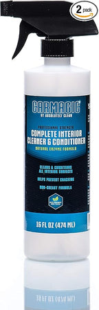 Absolutely Clean Car Magic Complete Interior Cleaner and Conditioner - Multi-Purpose Car Interior Cleaner | Cleans Leather, Rubber, Vinyl & Wood | Non-Greasy Formula | USA Made (16oz Spray Bottle)