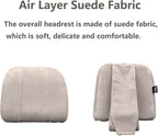 Premium Car Headrest Pillow Suede Memory Foam Neck Support for Drivers Ergonomic Auto Pillow with Slow Rebound Comfort