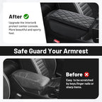 Autorder Center Console Cover for Kia Sportage 2023-2026 Accessories Armrest Cushion Cover Nappa Leather Middle Console Covers Sportage Console Cushion Pad Anti-Scratch