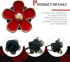 4 PCS Daisy Flower Car Air Freshener Vent Clips, Cute Car Accessories Air Conditioning Outlet Clips for Women, Universal Charm Interior Decor (Red)