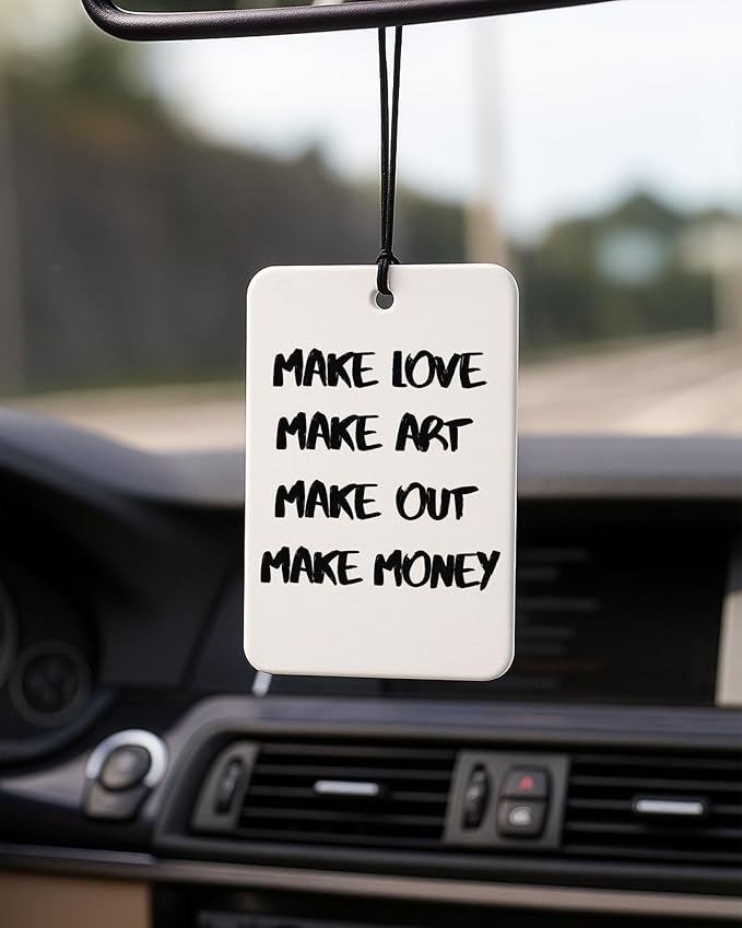 Trendy Black and White Car Air Freshener 4 Pcs Coconut Scented, Funky Y2k Leopard Car Accessories Mirror Decor for Women, Preppy Girly Hanging Air Freshener for Cars Closet Drawer Books