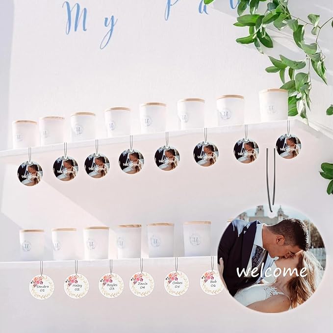 Custom Car Air Fresheners Bulk 10–100 PCS, Personalized Double-Sided with Photo Text Logo, Wholesale Auto Air Freshener for Wedding Party Business Promotion Gifts (Personalized, 10PCS-Circular)