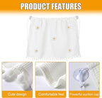 Car Side Window Sun Shade Privacy Curtain for Baby - Blackout UV Protection Car Window Shades with Suction Cup for Back Seat - Cute Auto Camping Windows Screen Shades (Five Small Flowers)