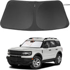 Windshield Sun Shade Custom Fit for 2021 2022 2023 2024 2025 2026 Ford Bronco Sport Accessories Foldable Sunshade Sun Blocker Protect Car from Sun Rays & Heat Damage Keep Car Cooler