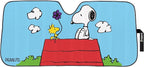 Peanuts Snoopy & Woodstock Auto Sunshade with Little Tree Air Freshener – Universal Fit Windshield Protector for Cars, Trucks & SUVs – Keeps Vehicle Cool & Fresh