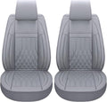 Aierxuan Front Car Seat Covers Universal Fit for Honda Civic Accord CRV, Toyota Camry Prius Rav4 Corolla, Kia, Lexus, Nissan, Mazda, Jeep Cherokee and Most Cars, with Waterproof Leather (Grey)