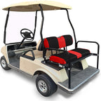 Golf Cart Front and Back Seat Covers for Club Car Precedent 4 Passenger Models,Breathable Washable Polyester Mesh Seat Cover Red