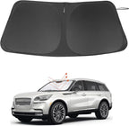 Windshield Sun Shade Custom Fit for 2020-2024 2025 2026 Lincoln Aviator Accessories Foldable Window Sunshade Sun Blocker Protect Car from Sun Rays & Heat Damage Keeps Car Cooler
