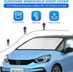 Windshield Sun Shade for Honda Fit 2007-2020 2021 2022 2023 2024 Sun Visor Protector Foldable Window Sunshade for Honda Fit Hybrid Sport Windshield Cover Car Sun Shields Block UV Rays