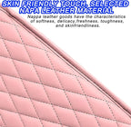Mandark Car Center Console Cover, Microfiber Leather Vehicle Armrest Protector Cushion with 2 Storage Bags, Auto Interior Arm Rest Seat Box Pad Accessories, Universal for SUV, Sedan, Truck (Pink)