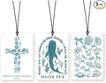 Lacama Beachy Christian Car Air Freshener 3Pcs, Christian Car Accessories for Women,Coastal Bible Verse Cars Scents Air Freshener for Girls Gifts, Beach Car Accessories Interior Mirror Decor