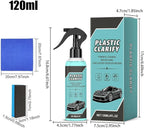 Car Trim Restorer - 120ml Professional Spray Cleaner | Handmade Craft Artistic Detailing Durable Shine & Easy Use Features with Towel and Sponge for Automotive Interior Dashboard
