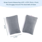 COOLBEBE Car Seat Straps Shoulder Pads for Baby Kids, Super Soft Seat Belt Covers for All Car Seats/Pushchair/Stroller/High Chair (Grey/Pink)