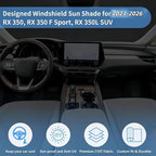Windshield Sun Shade for Lexus RX 2023-2026 RX 350 RX 350 F Sport Accessories Window Sunshade Fit Lexus Sunshade Windshield Cover 4 Layers Front Window Shade Sun Visor Blocks UV Keep Car Cooler