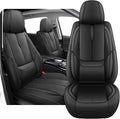 Fit for 98% of Mercedes Benz Car Seat Covers, Premium Nappa Leather Seat Cover, Fully Wrapped Protect Modern Style Seat Cover (2-Seat Standard, Classic Black)