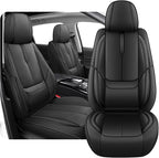 Fit for 98% of Mercedes Benz Car Seat Covers, Premium Nappa Leather Seat Cover, Fully Wrapped Protect Modern Style Seat Cover (2-Seat Standard, Classic Black)