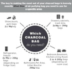 Marsheepy 12 Pack Bamboo Charcoal Shoe Deodorizer Bags, Activated Charcoal Odor Absorber, Bamboo Charcoal Air Purifying Bags, Odor Eliminator for Shoes, Pets, Car, Closet (150g X 2 and 50g x 10)