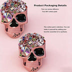 Gothic Skull Car Air Freshener Vent Clips with 2 Pads, Halloween Scented Car Accessories for Men Women, Automotive Interior Decor and Cool Car Fresheners for Men， Spooky Gift Idea-A6