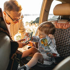 Owleys Premium Leather Car Seat Protector 2 Pack for Child Car Seat Cover from Dirt - Infant Car Seat Protector for Back Seat/Front Booster Under Baby Waterproof Hexy