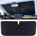 PEMOTech 2026 Upgraded Versatile Car Umbrella Windshield Sun Shade for Sedan/SUV | Keep Cool & Protect Interior | Reliable UV Blocker&Heat Shield | Car Window Shades | Large (57"x32")