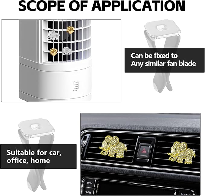 Wuyaoyao 60PCS Metal Car Air Vent Clips, 9mm Square Head Car Vent Clips, Automotive Air Freshener Clips Replacement, Vehicle Air Conditioner Outlet Clips Universal for Car Office Home