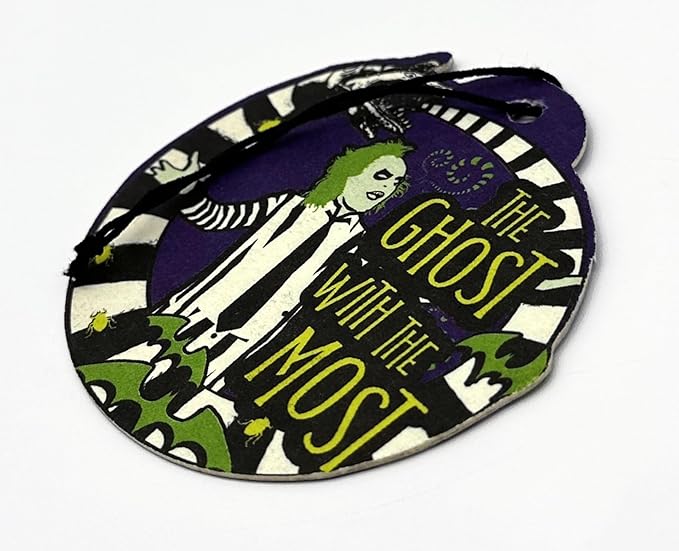 Elektroplate Officially Licensed Beetlejuice Ghost with the Most Automotive Air Fresheners for Vehicles | Midnight Chiller Scent (6-Pack) | Made in the USA