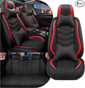 CTDS Car Seat Covers for Honda Civic 2000-2026, Stylish Sport Seat Cover, Premium Nappa Leather Car Seat Cover. Automobile Seat Covers Sets.(Luxury 5 Seats/Black Red)