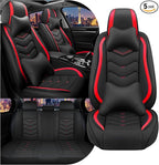 CTDS Car Seat Covers for Nissan Altima 2001-2026, Stylish Sport Seat Cover, Premium Nappa Leather Car Seat Cover. Automobile Seat Covers Sets.(Luxury 5 Seats/Black Red)