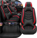 CTDS Car Seat Covers for Toyota RAV4 2000-2026, Stylish Sport Seat Cover, Premium Nappa Leather Car Seat Cover. Automobile Seat Covers Sets.(Luxury 5 Seats/Black Red)